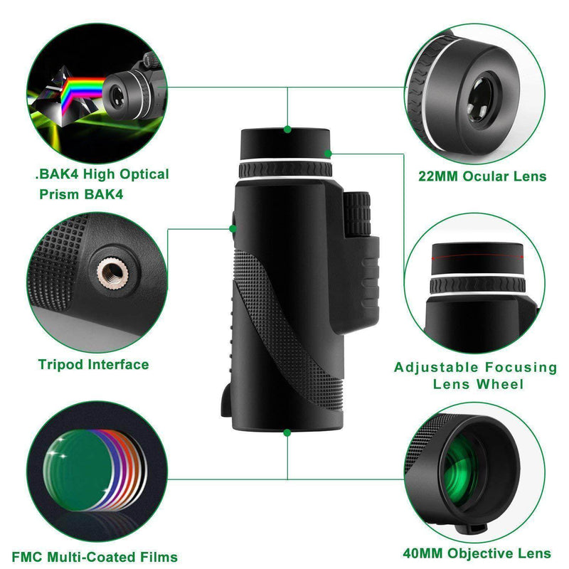 Handheld monocular telescope