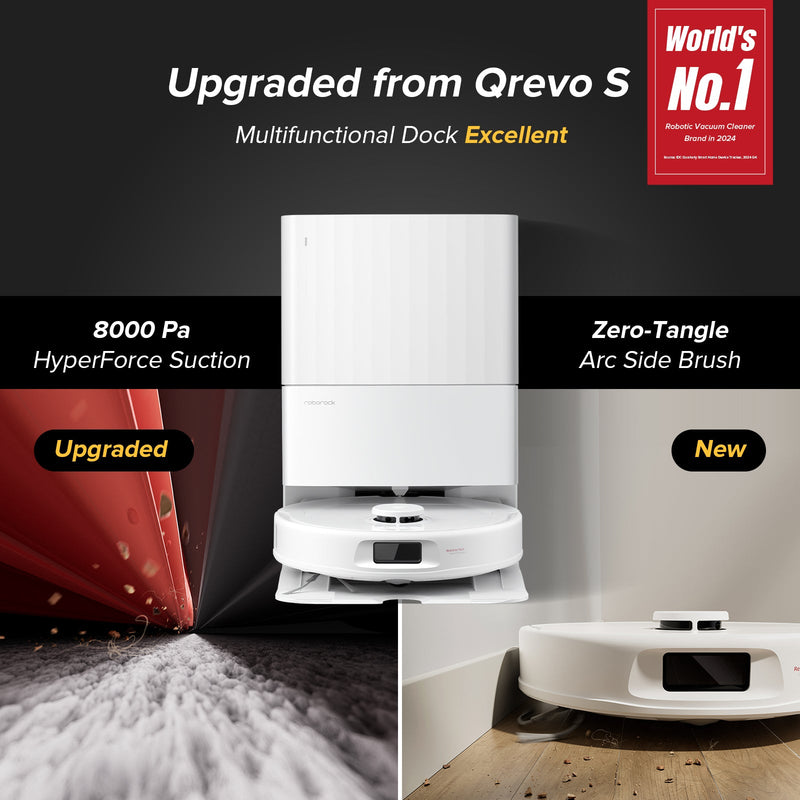 Roborock QV 35A Robot Vacuum with Multifunctional Dock (Upgraded from Qrevo S)