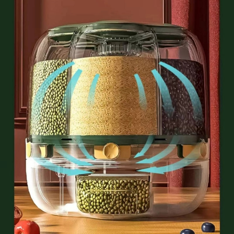 360° Rotating Grain Storage Container