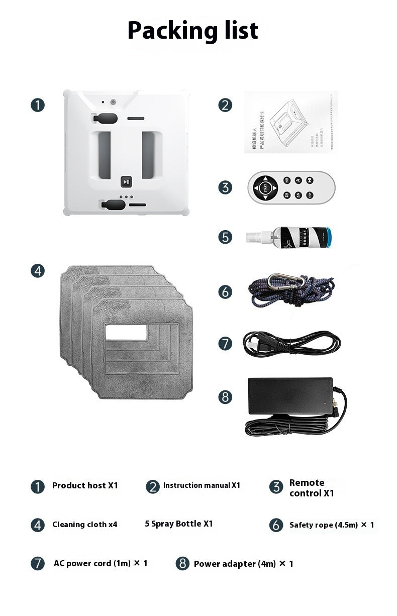 Compact Window Cleaning Robot – Smart Automatic Glass Cleaner