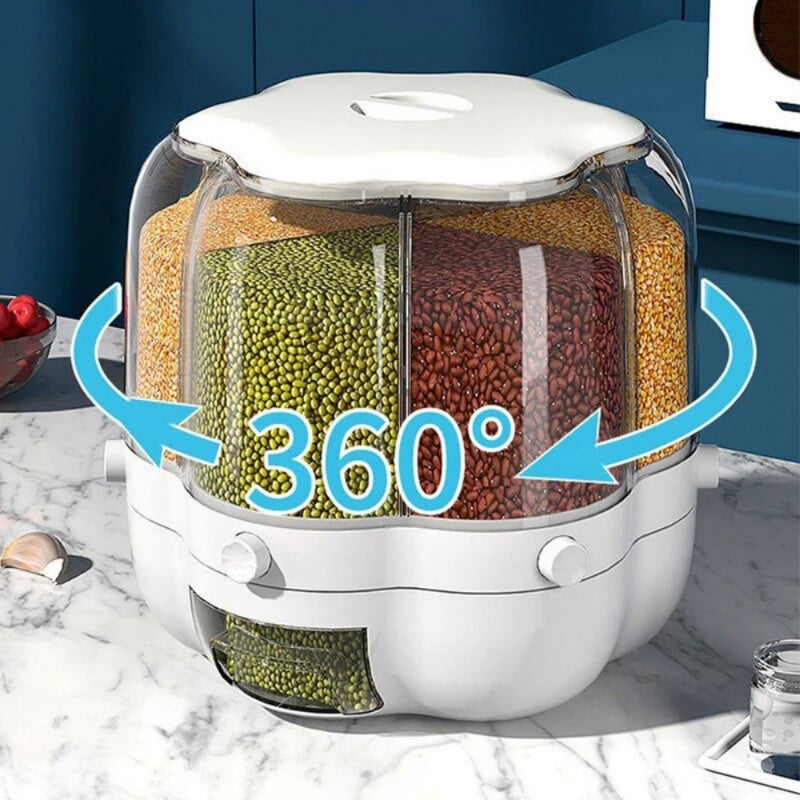 360° Rotating Grain Storage Container