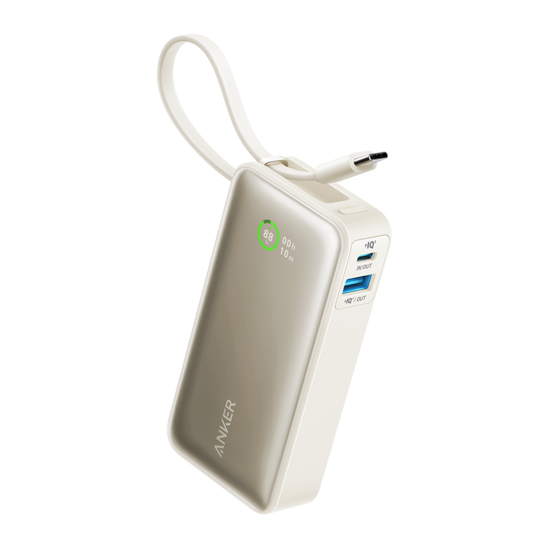 Anker Nano Power Bank (30W, Built-In USB-C Cable)