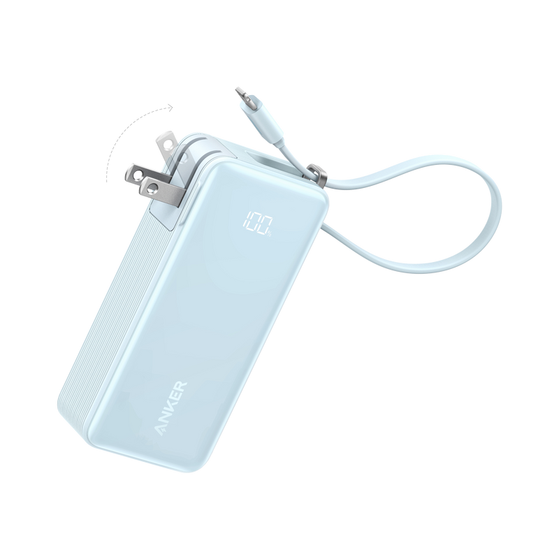 Anker Power Bank (10K, Fusion, Built-In Cable)