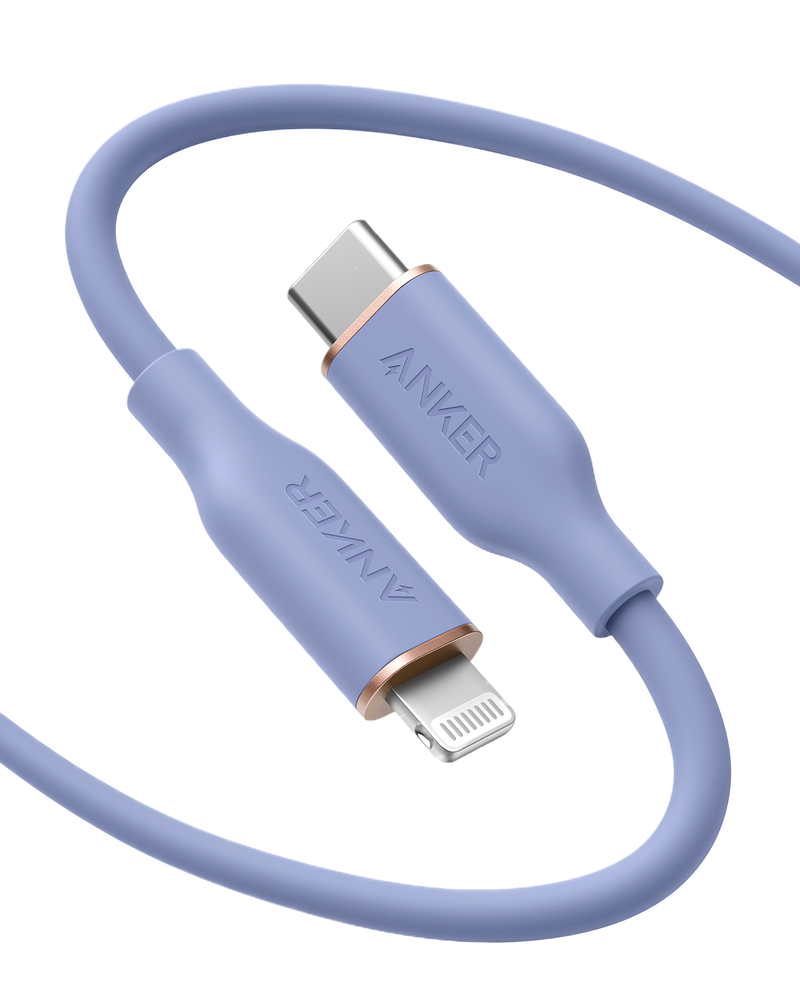 Anker <b>641</b> USB-C to Lightning Cable (Flow, 3 ft Silicone)