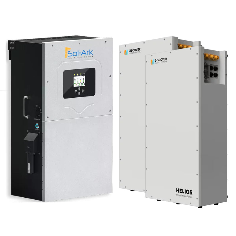 Sol-Ark 15K-2P + (2) Discover Helios 16kWh Batteries | 32kWh Whole-Home Backup Power Bundle