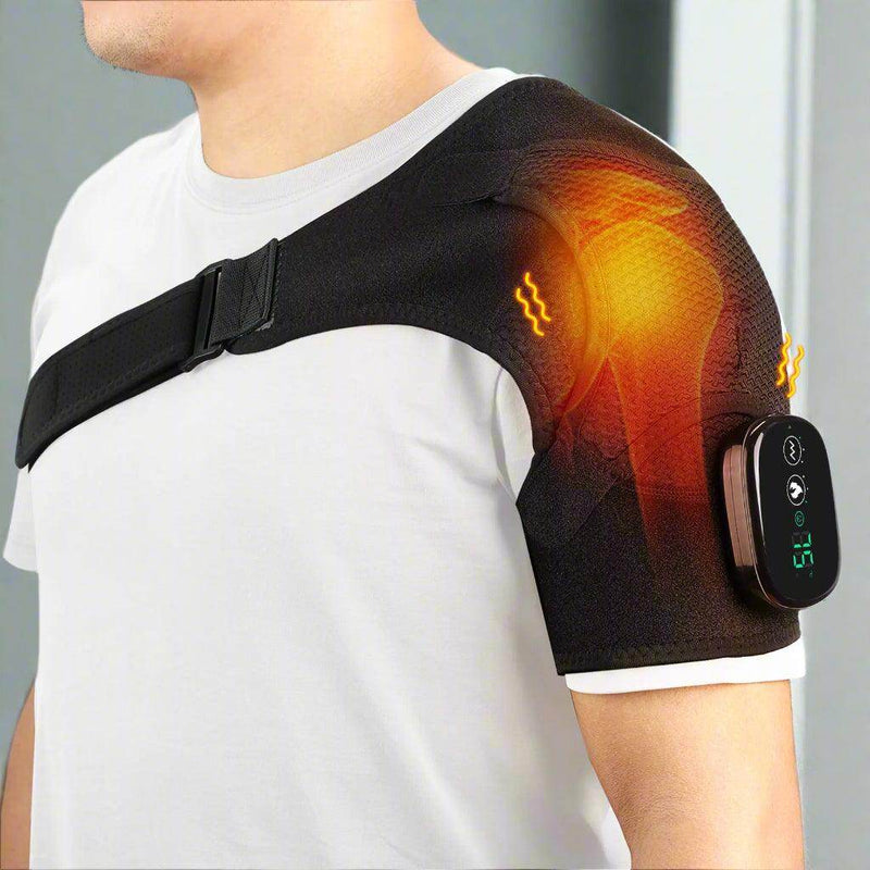 Neck and shoulder massager with heat