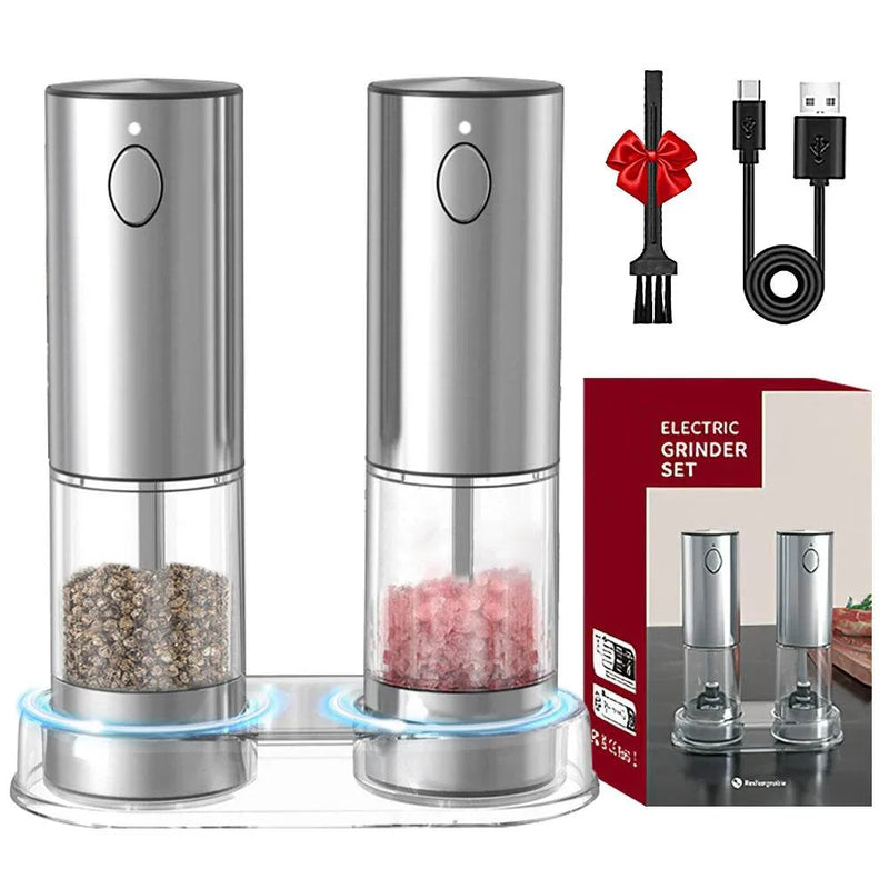 Rechargeable Electric Pepper Grinder – Adjustable Spice Mill