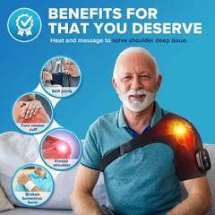 Neck and shoulder massager with heat